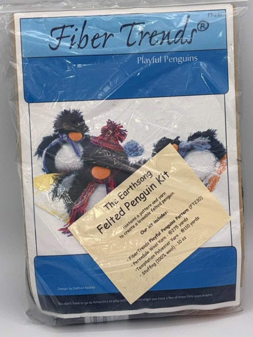 Debbie Radtke Fiber Trends Playful Penguins Felted Kit – NWT